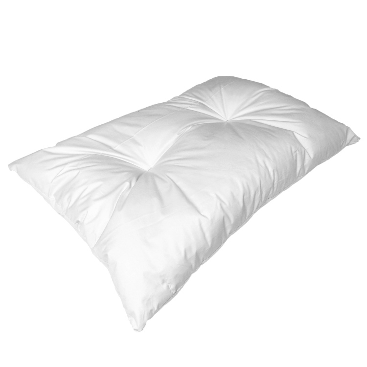 Poduszka biała wełniana w bawełnianym wsypie